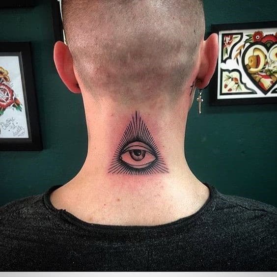 Eye Neck Tattoo