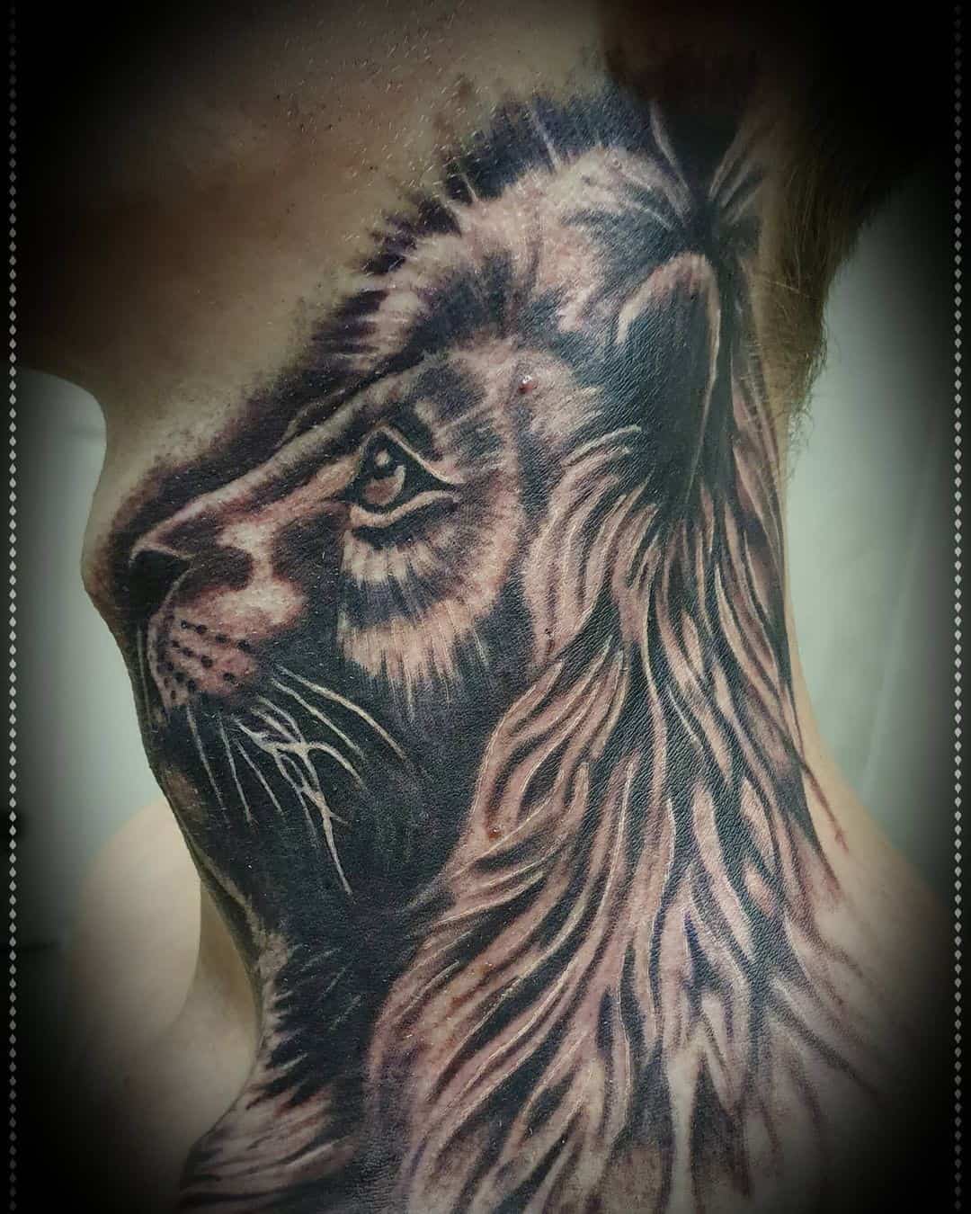 50+ Neck Tattoo Design Ideas for Men (2023 Update) 50 Lion Neck Tattoo 3