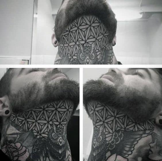 Pattern Neck Tattoo