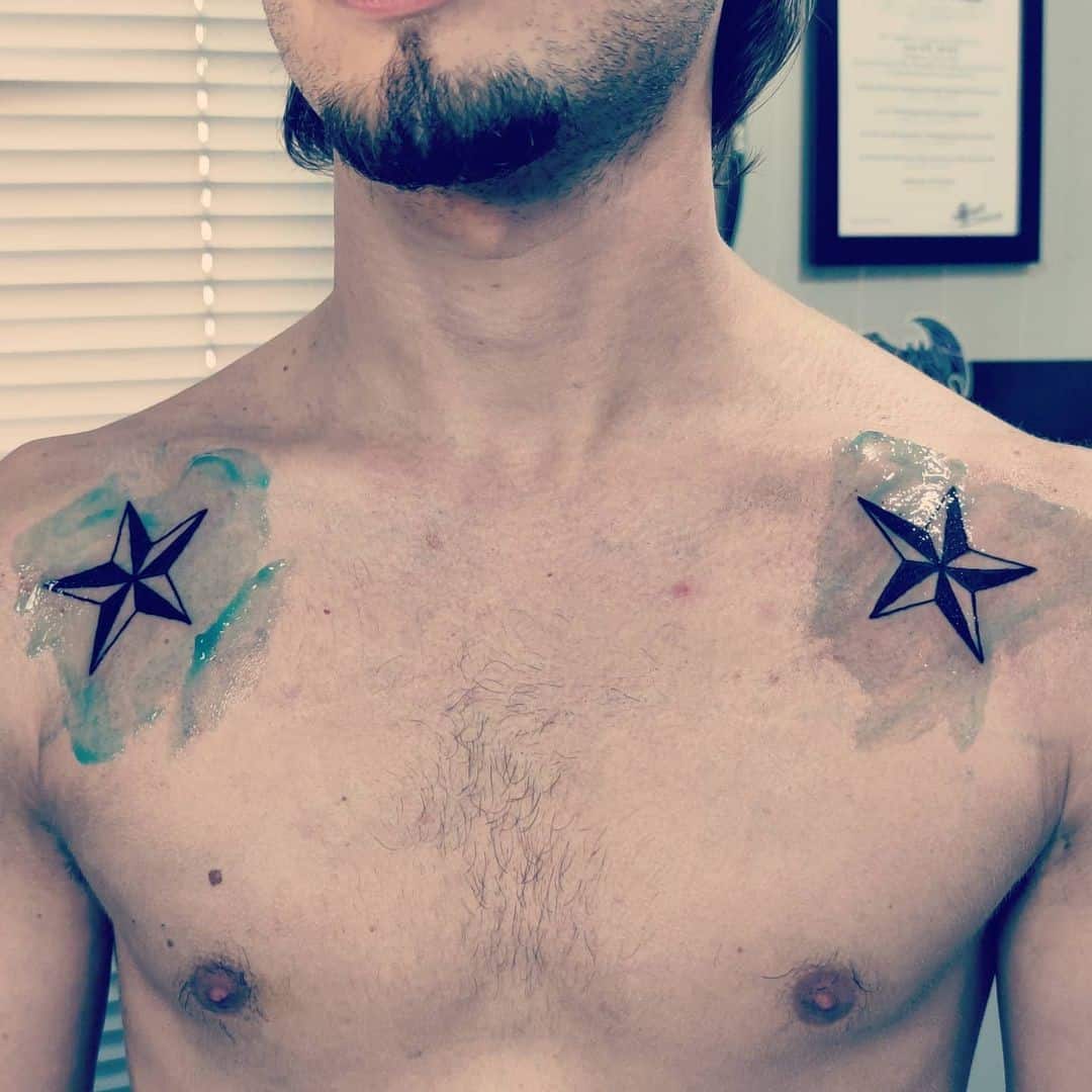 50+ Neck Tattoo Design Ideas for Men (2023 Update) 35 Star Neck Tattoo 2