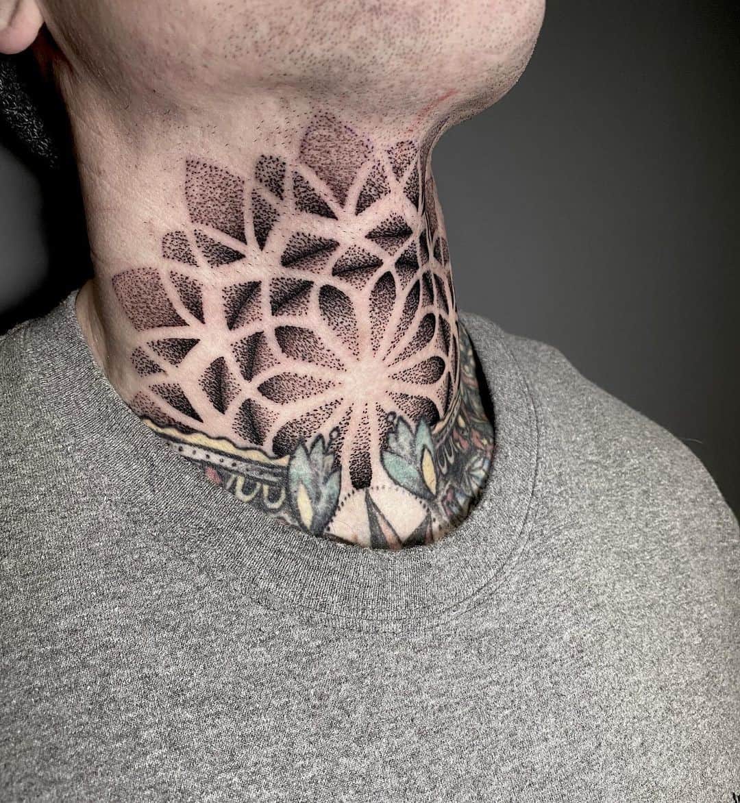 50+ Neck Tattoo Design Ideas for Men (2023 Update) 6 Throat Tattoos 3