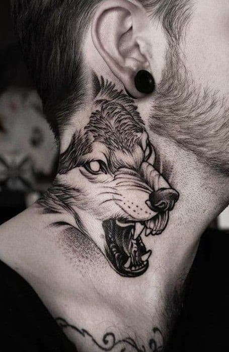 Wolf Neck Tattoos