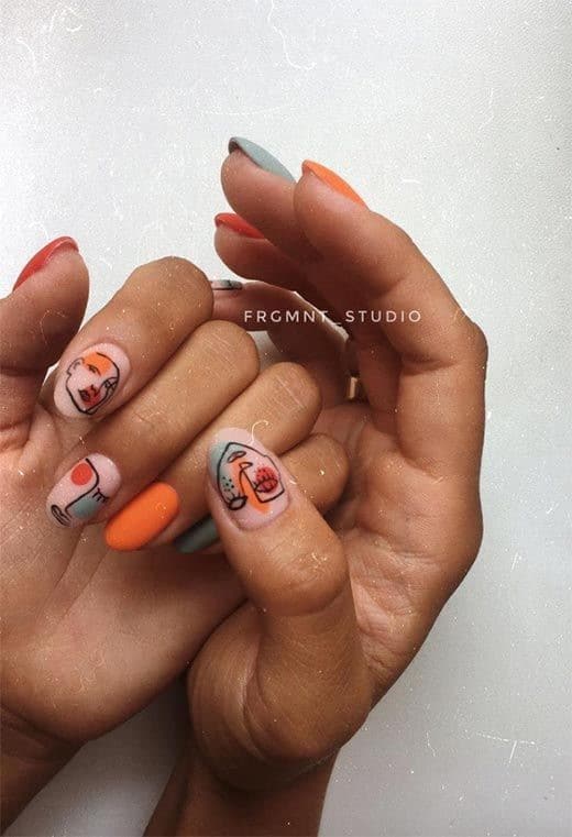 Bright & Loud Nails Inspired By Picasso Nail Art