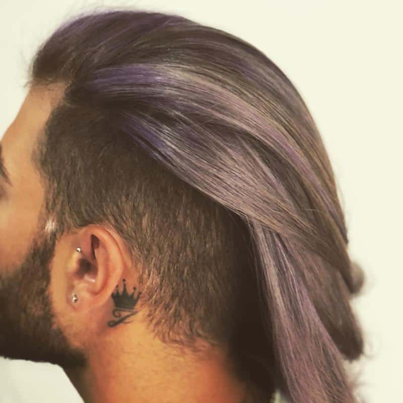 Can Men Get Purple Highlights on Brown Hair 2