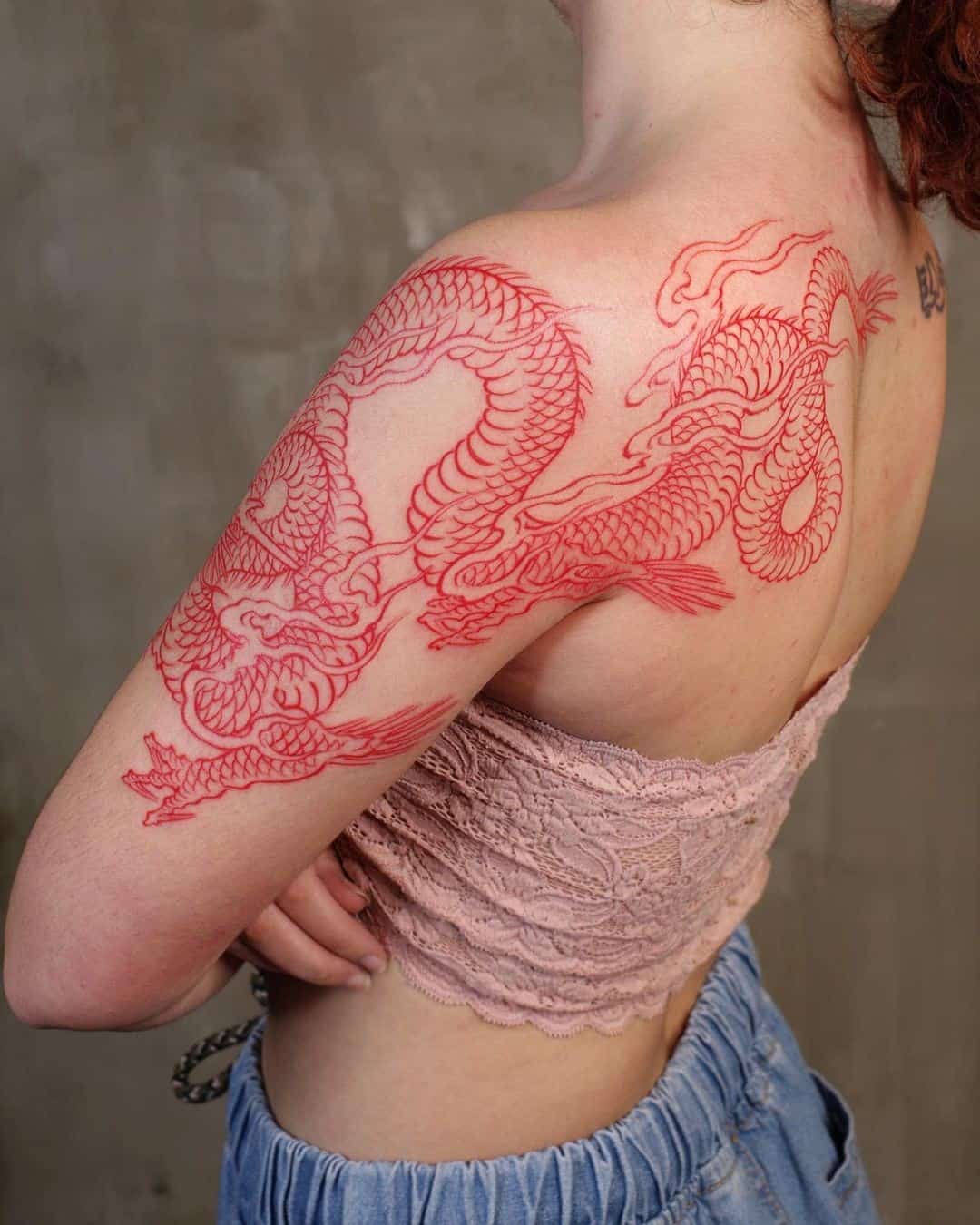 30+ Best Chinese Tattoos And Meanings Behind Them 16 Chinese Dragon Tattoos 4