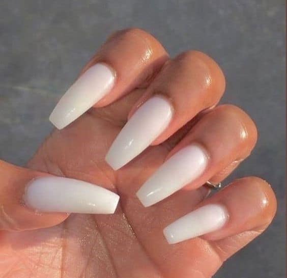 Creamy Acrylic Nails Square Shape