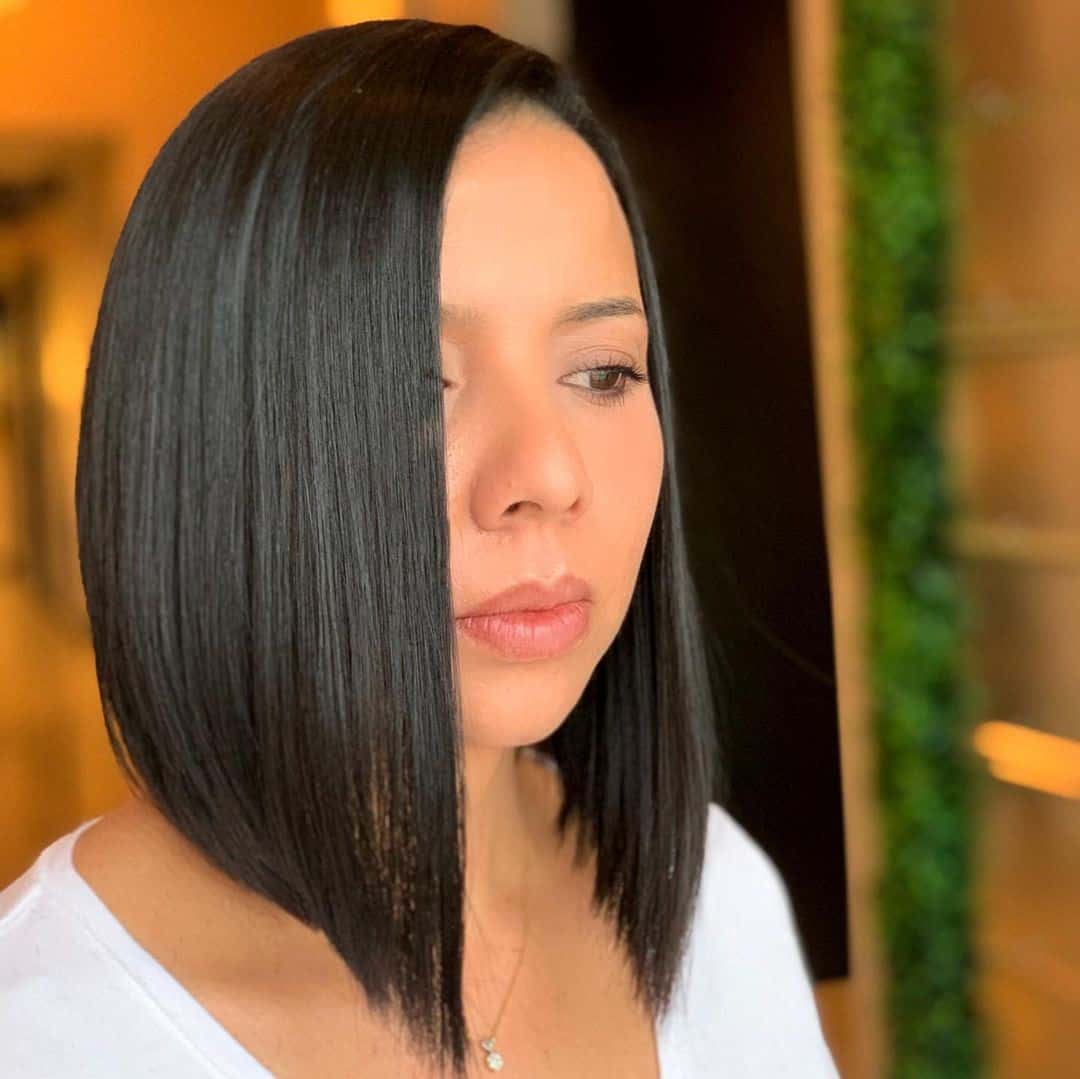 Defined Bob Cut For Slimmer Face