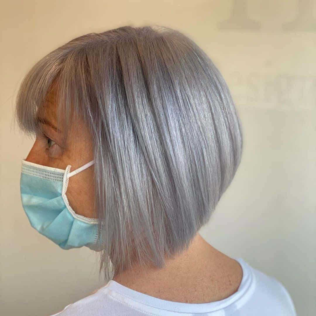 Defined Grey Bob Hair 