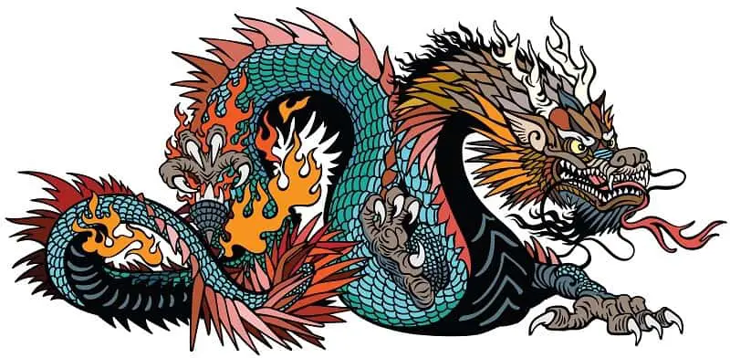 Solid Asian Style Dragon Tatoo