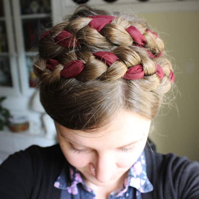 60+ Stylish Pigtail Hairstyles To Adopt In 2022 (Make You Feel Young And Fresh) 58 Fabric Braids 4