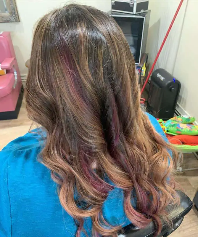 60+ Purple Highlight on Brown Hair Ideas (2025 Update) 17 Hidden Purple Highlights 2