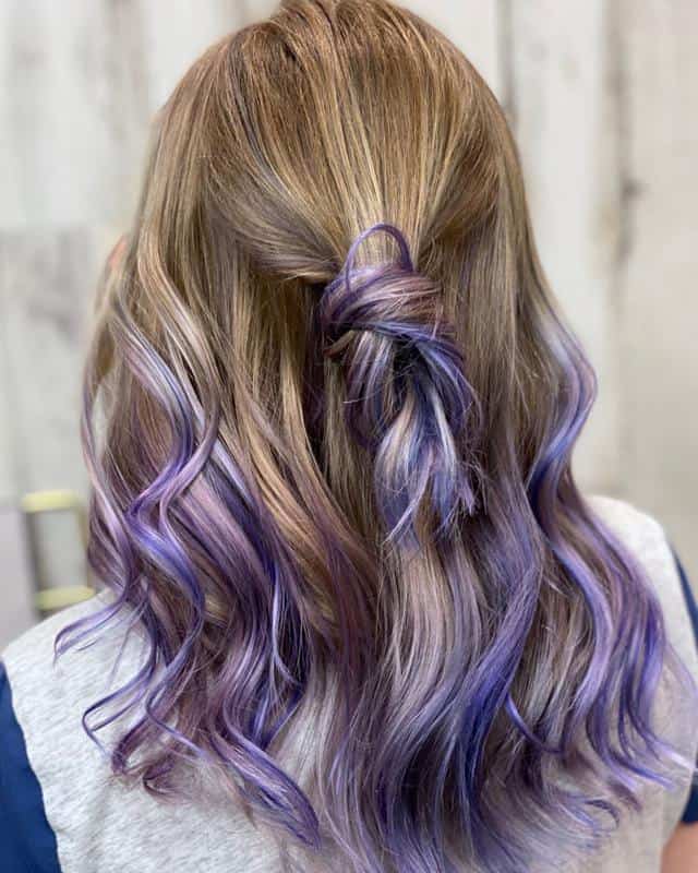 60+ Purple Highlight on Brown Hair Ideas (2025 Update) 18 Hidden Purple Highlights 3