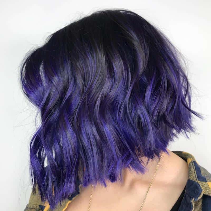 60+ Purple Highlight on Brown Hair Ideas (2025 Update) 55 Indigo Highlights 2