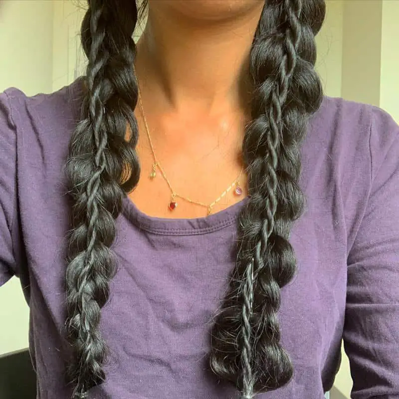 60+ Stylish Pigtail Hairstyles To Adopt In 2022 (Make You Feel Young And Fresh) 28 Oversized Pigtail Braids 2