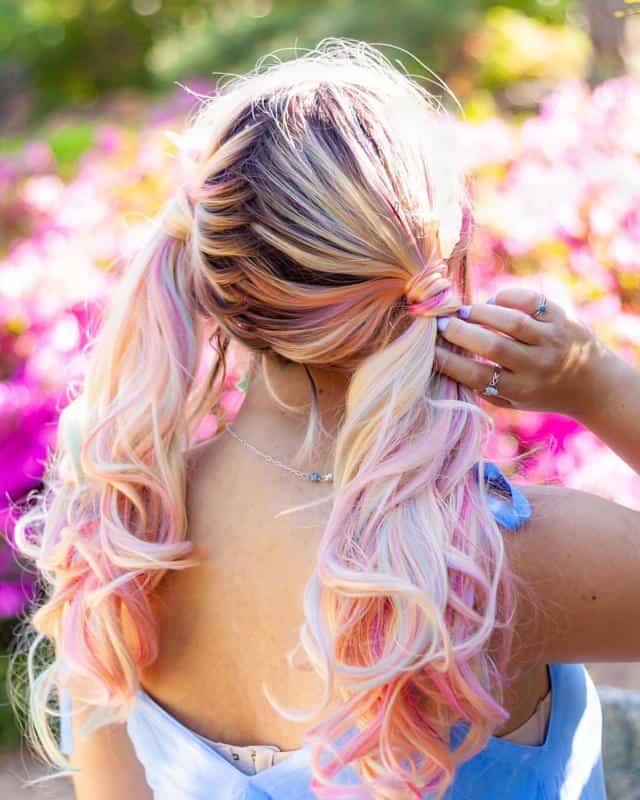 60+ Stylish Pigtail Hairstyles To Adopt In 2022 (Make You Feel Young And Fresh) 52 Pastel Pigtails 2