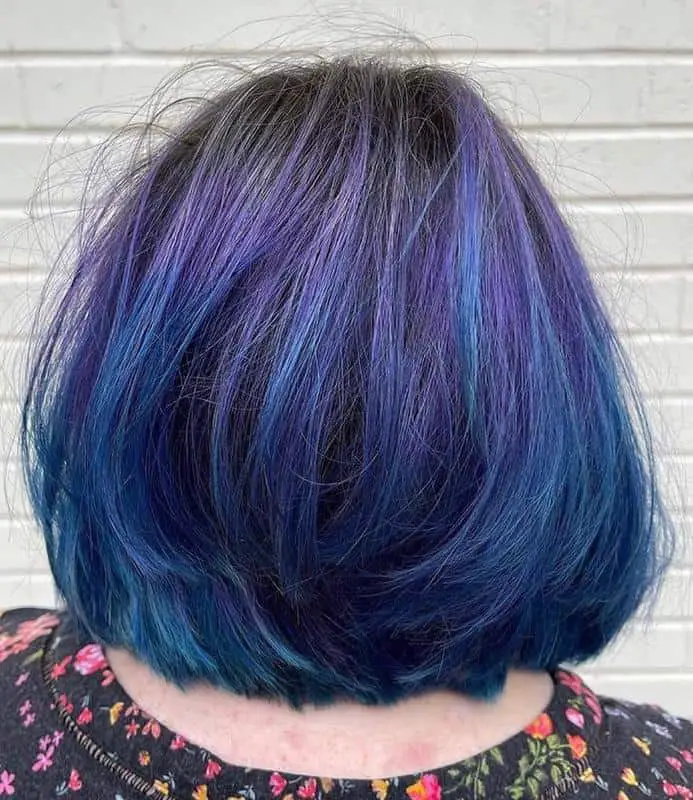 60+ Purple Highlight on Brown Hair Ideas (2025 Update) 43 Peacock Hair 1