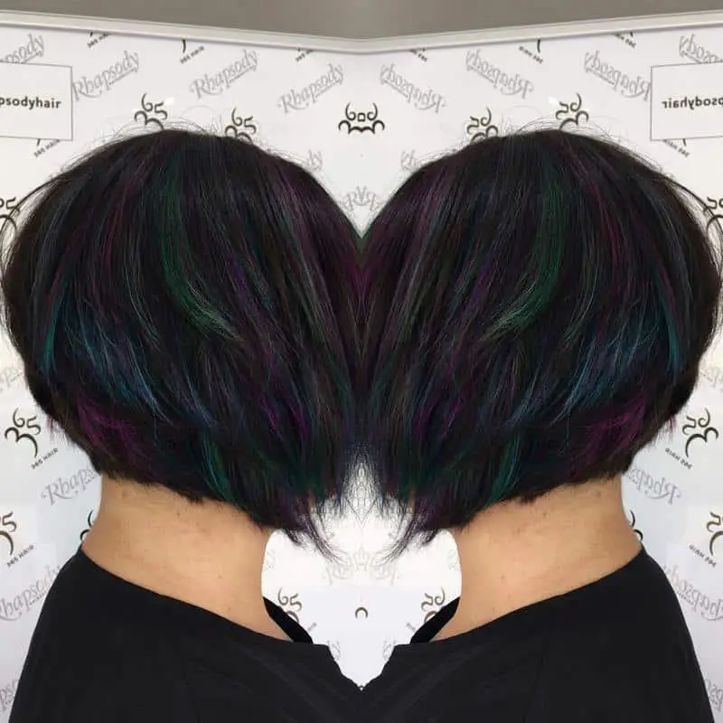 60+ Purple Highlight on Brown Hair Ideas (2025 Update) 8 Petrol Hair 2