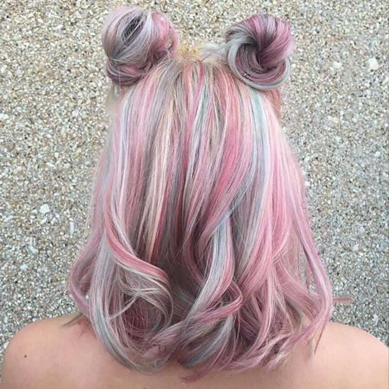 60+ Stylish Pigtail Hairstyles To Adopt In 2022 (Make You Feel Young And Fresh) 6 Pigtail Buns Hairstyle 1