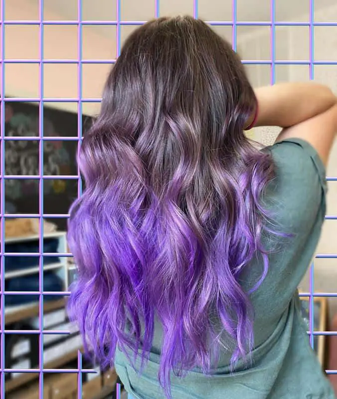 60+ Purple Highlight on Brown Hair Ideas (2022 Updated) - Tattooed Martha