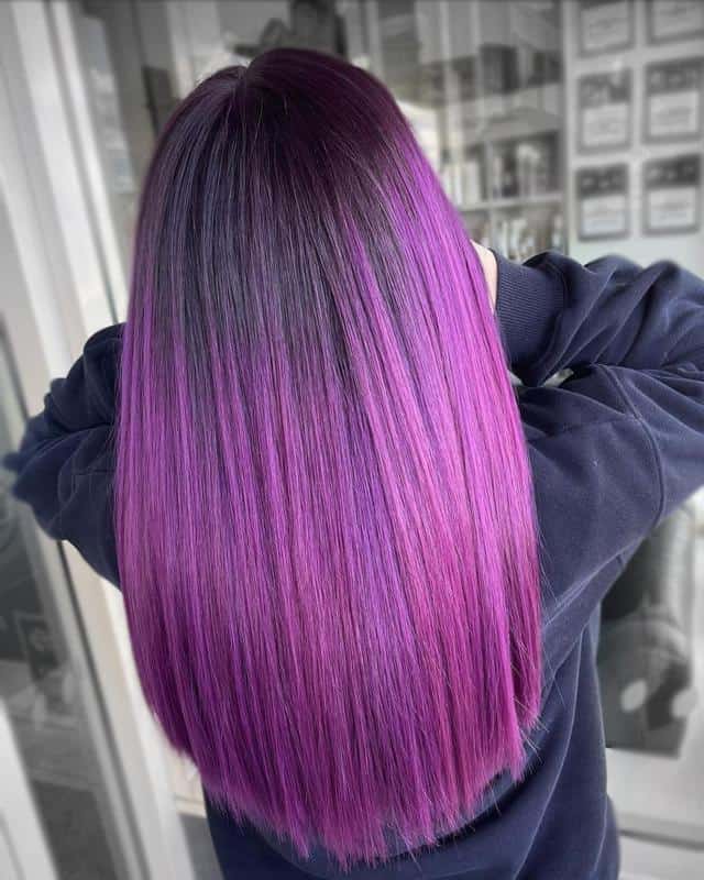 60+ Purple Highlight on Brown Hair Ideas (2025 Update) 50 Purple Ombre 3