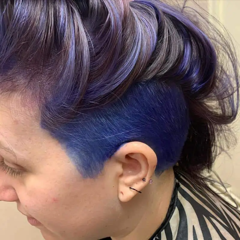 60+ Purple Highlight on Brown Hair Ideas (2025 Update) 38 Purple Undercut 2