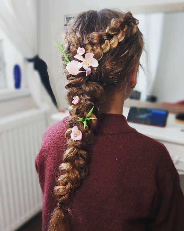 60+ Stylish Pigtail Hairstyles To Adopt In 2022 (Make You Feel Young And Fresh) 39 The Embellished Pigtail Braids 1