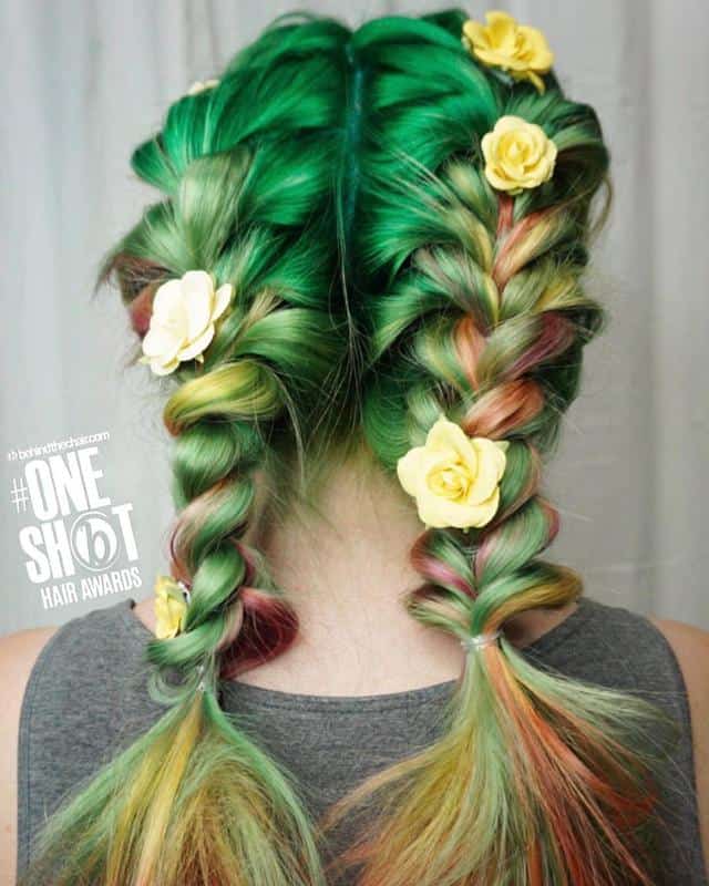 60+ Stylish Pigtail Hairstyles To Adopt In 2022 (Make You Feel Young And Fresh) 41 The Embellished Pigtail Braids 3