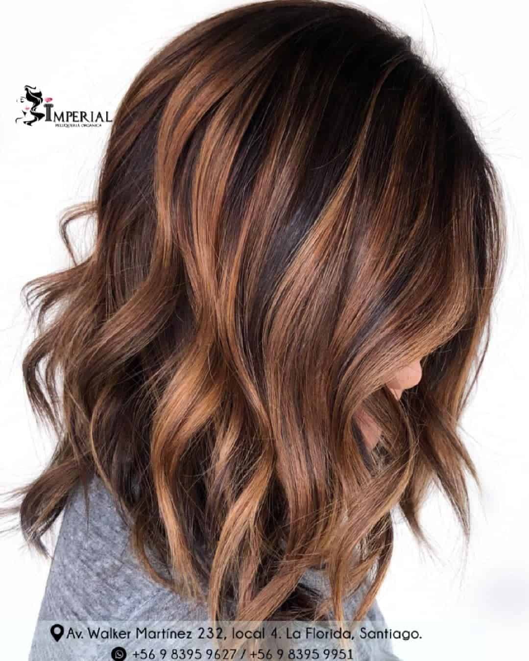 Balayage Caramel Highlights On Black Hair