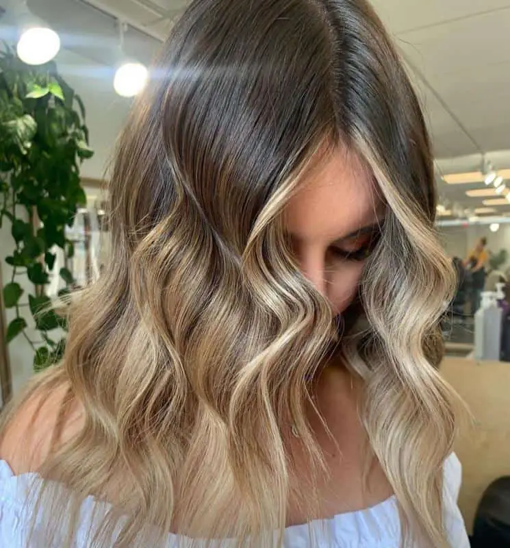 Balayage Dark Roots Blonde Hair 1