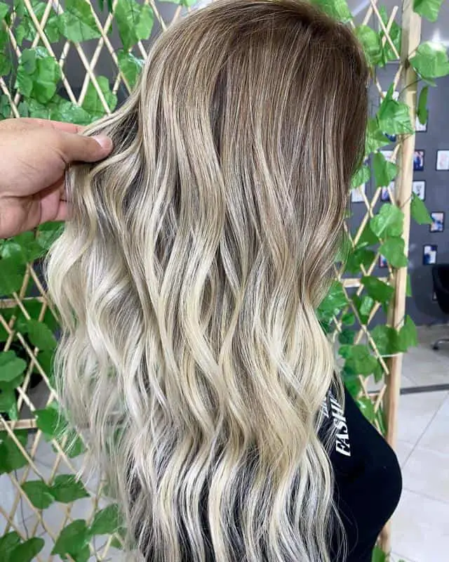 Balayage Dark Roots Blonde Hair 2