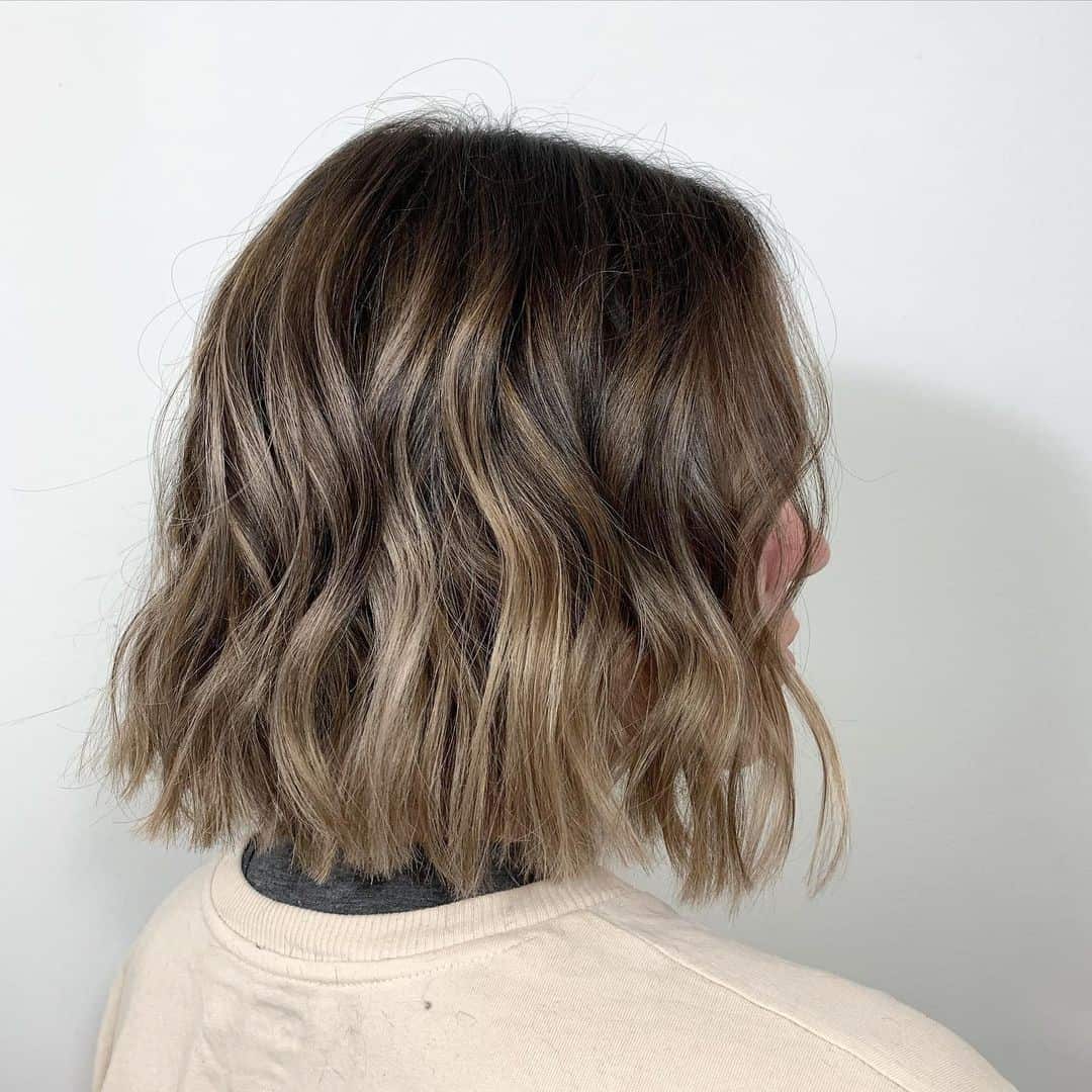 Balayage For Dark Hair Short Look