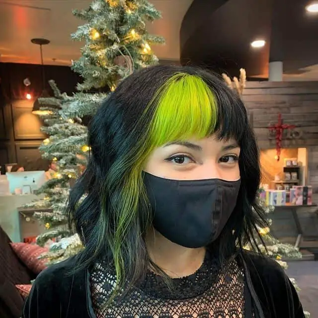 40+ Green Hairstyle Ideas That Will Blow Your Mind (2023 Update) 27 Bangs Green Hair