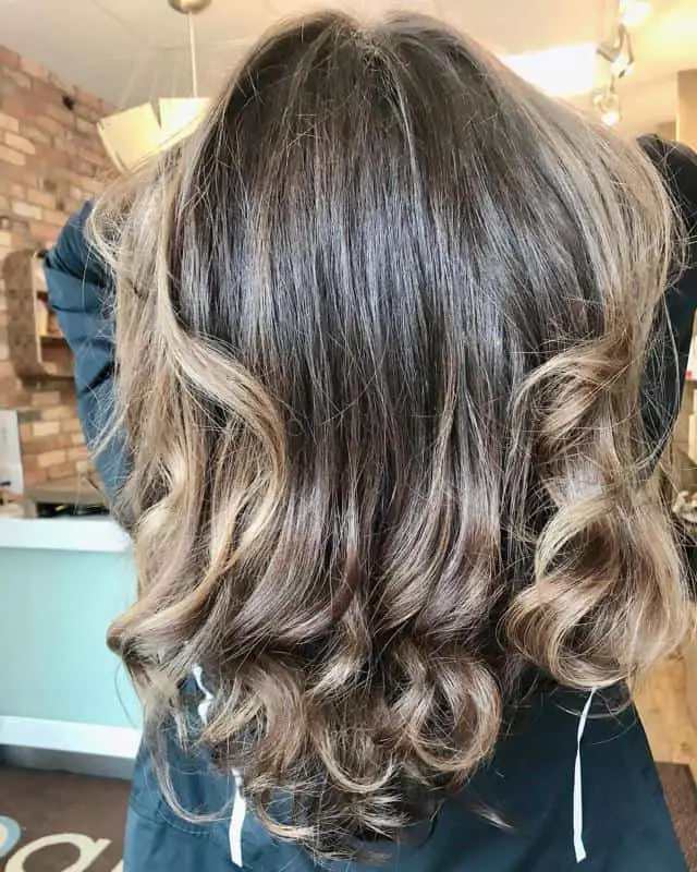 Beautiful Chocolate Brown With Beige Blonde Highlights 2
