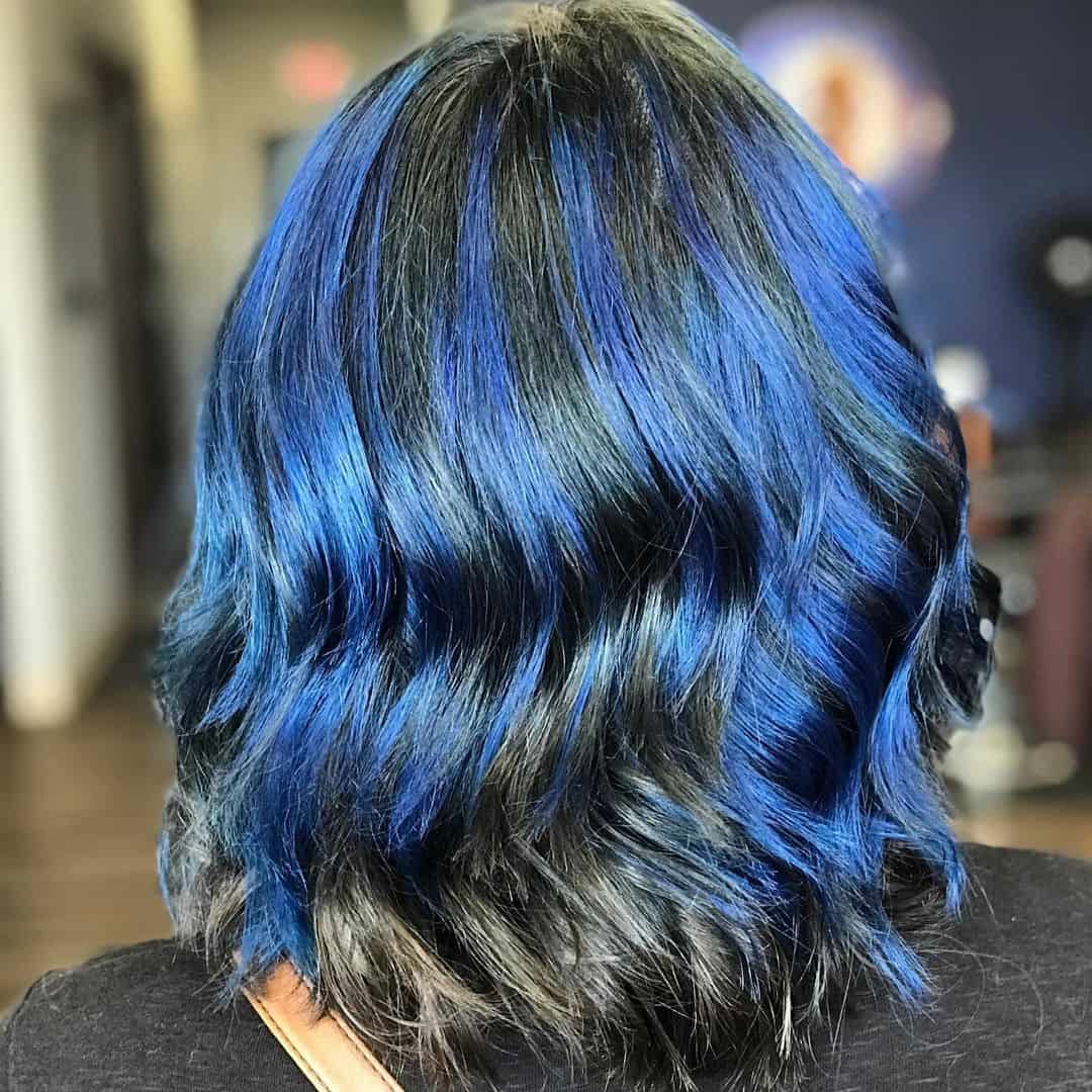 20 Sassy Blue Hair Colors  Ombre Balayage Dark Blue Hairstyles  Pretty  Designs