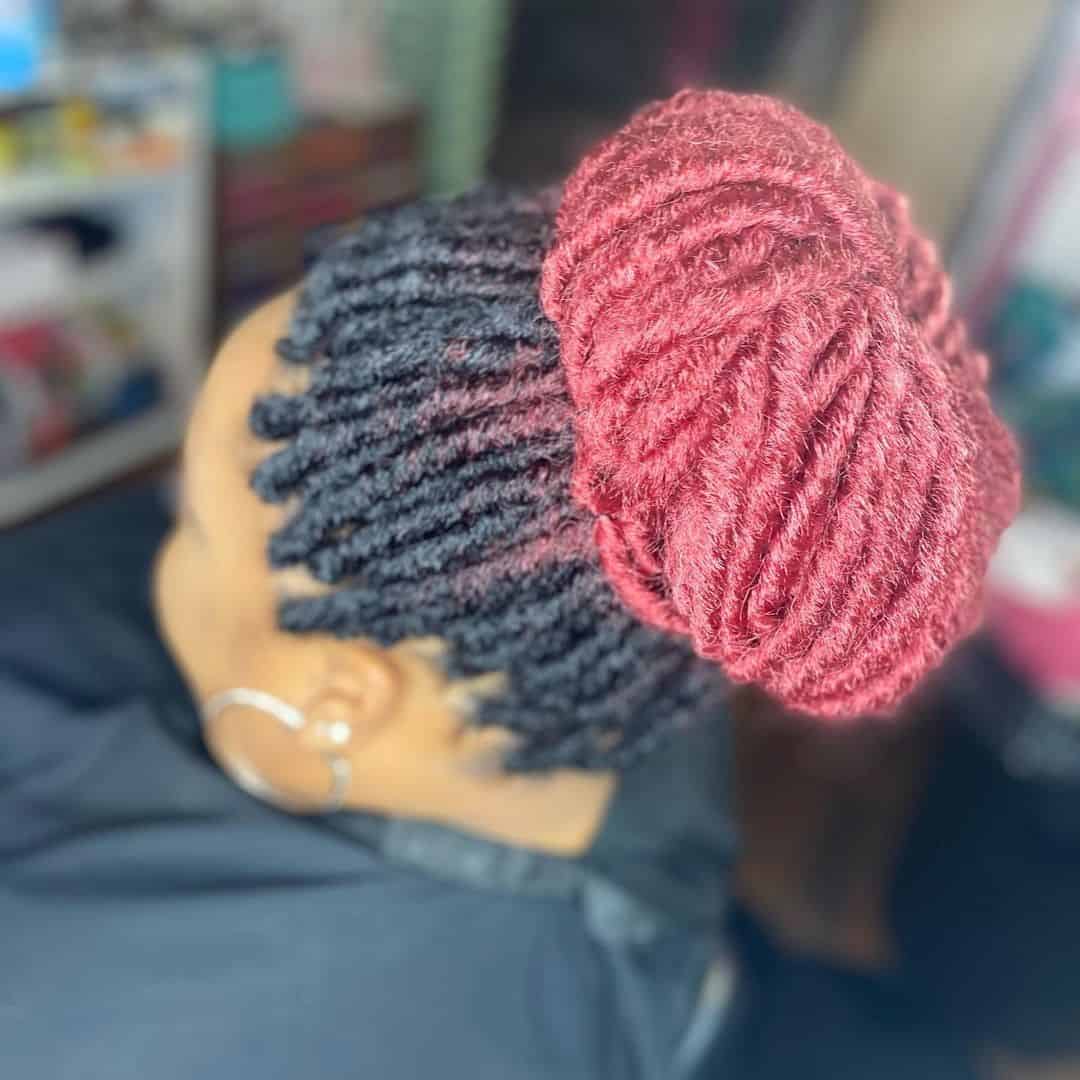 Top 30 Gorgeous Crocheting HairStyles (Short, Medium And Long Hair) 19 Black & Red Crochet Hair