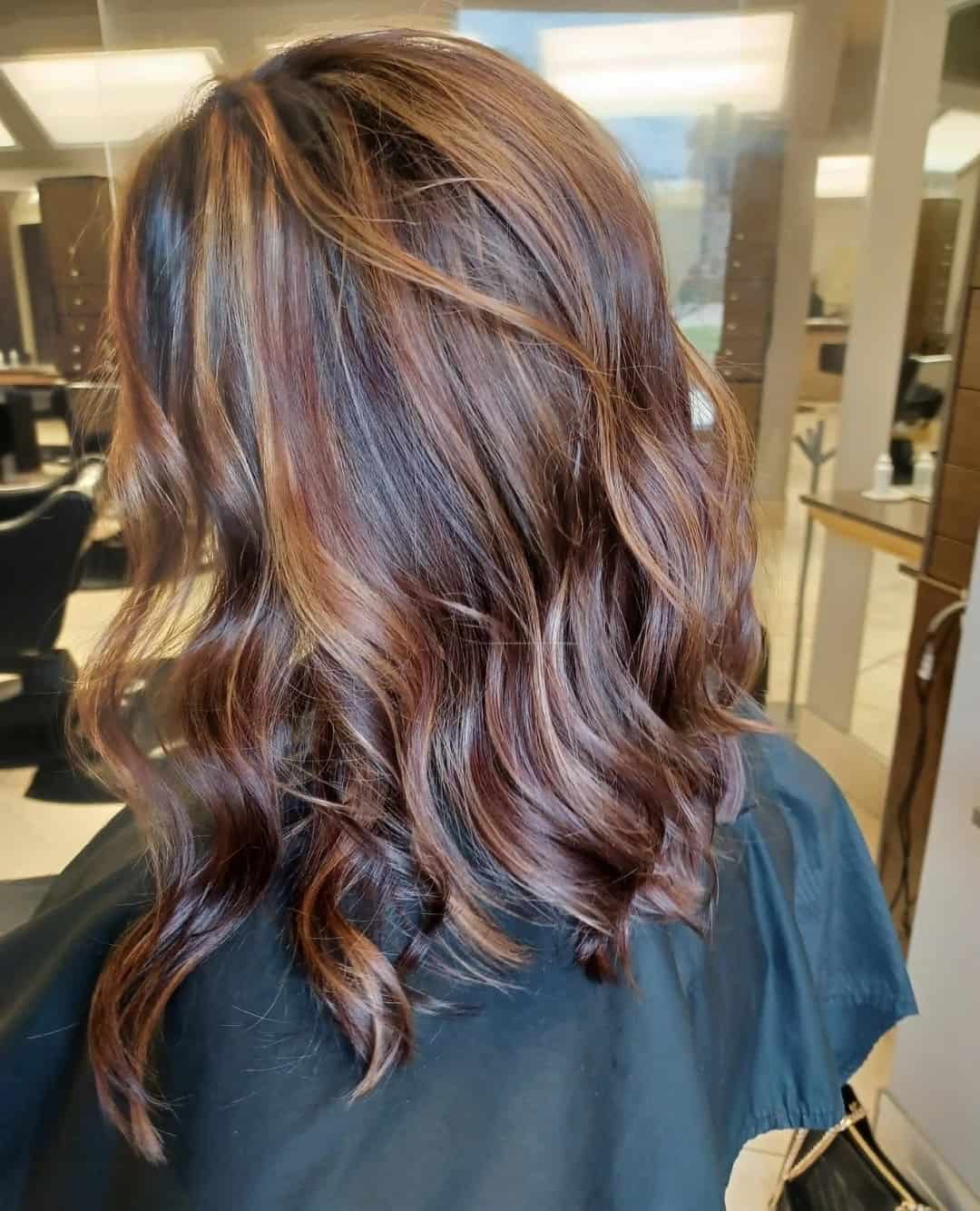 Copper Brown Single Clip Highlights