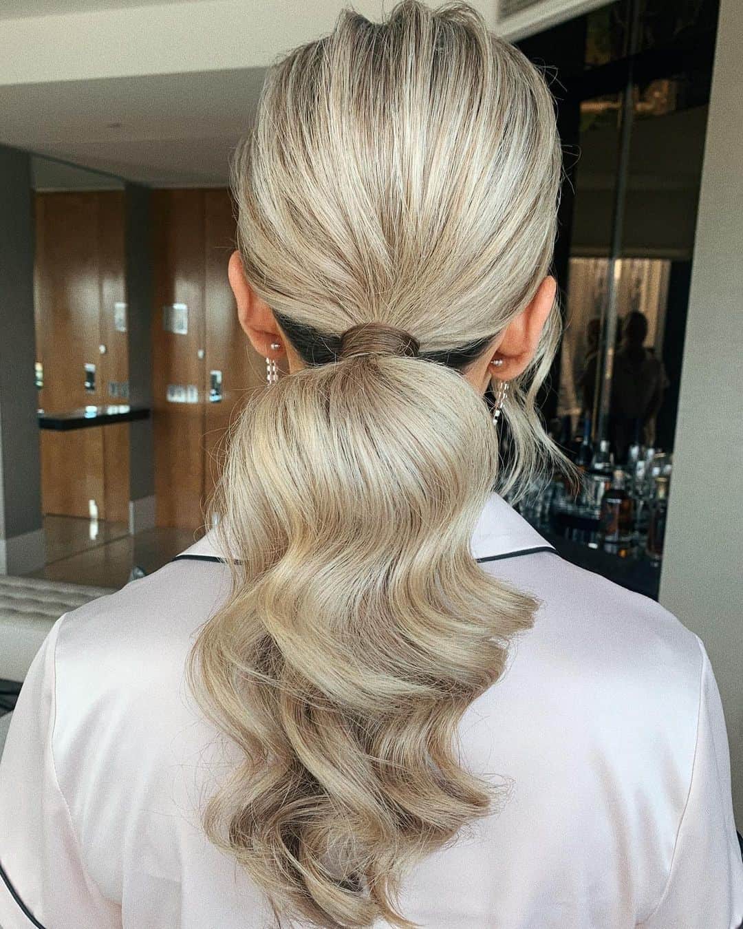 Blonde Messy Ponytail Hairstyles