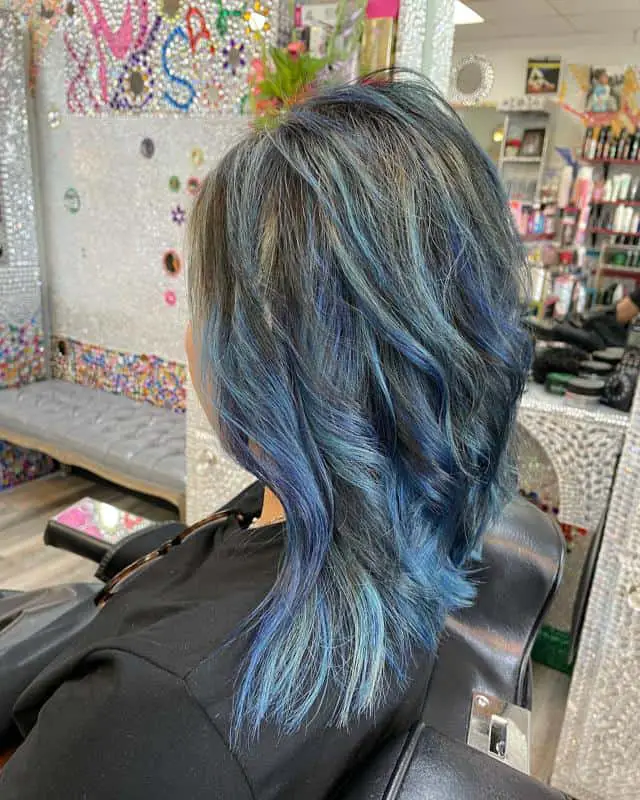 40 Best Blue Highlights on Black Hair Ideas (2023 Update) 14 Blue Highlights On Black Curly Hair 2