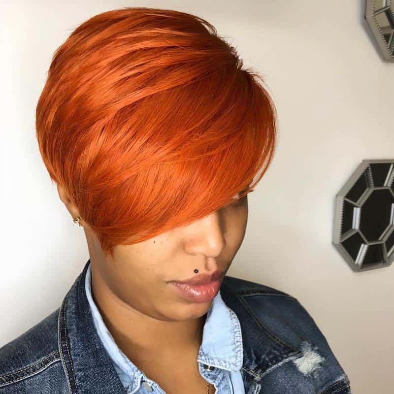 50+ Short Hairstyles For Black Women: 2022 Favorite Looks 34 Bold Pixie with Voluminous Angled Top 2