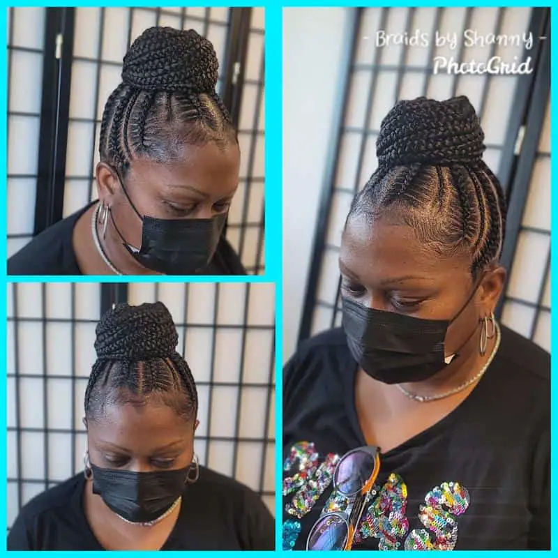 Braided Bun For Black Women 2