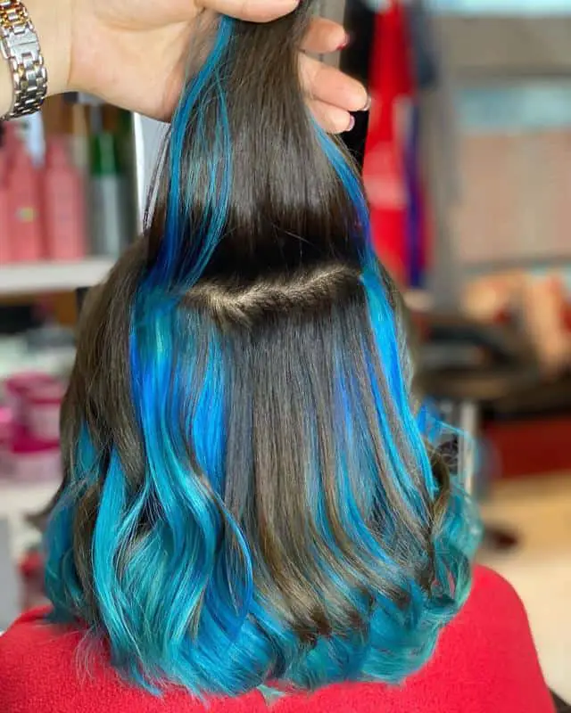 40 Best Blue Highlights on Black Hair Ideas (2023 Update) 42 Bright Blue Highlights 3