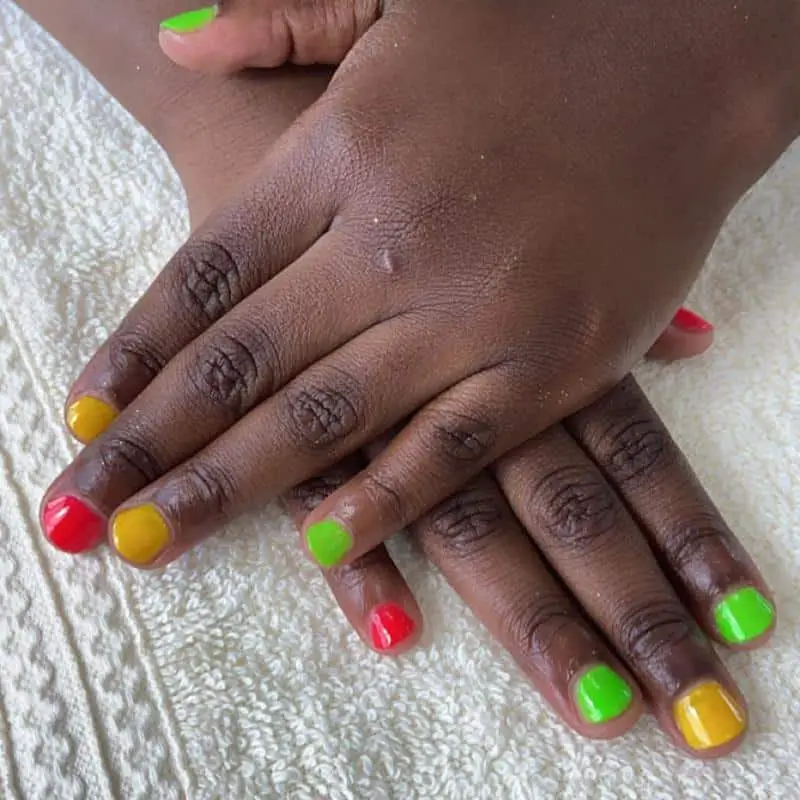 100+ Best Cute Nail Ideas for Kids (2023 Update) 28 Brights Nails for Kids 1
