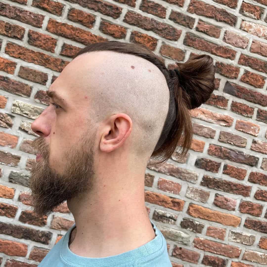 Top 30 Best Viking Hairstyle Ideas For Men (2023 Update) 30 Buzz Cut With A Pony Viking Hair