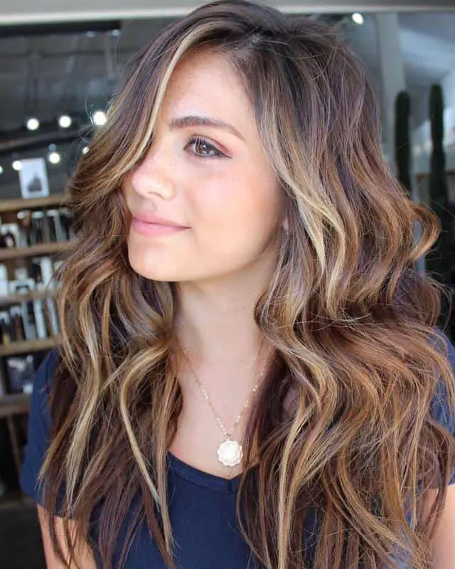 Caramel Balayage With Front Blonde Framing 1