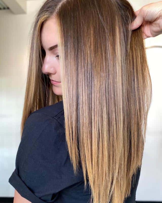 50+ Delicious Caramel Highlights on Brown Hair: Trendy Ideas For A Hair Makeover 10 Caramel Balayage With Front Blonde Framing 3