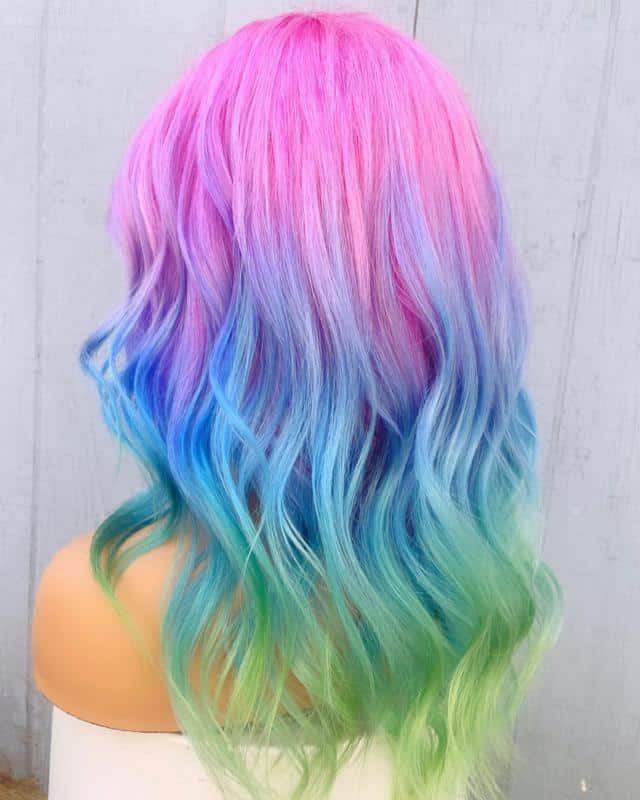 Colorful Green Hair