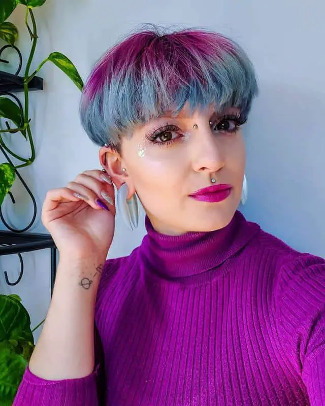 40+ Mushroom Haircut Styles (For Both Men And Women) 27 Colorful Mushroom Cut 3