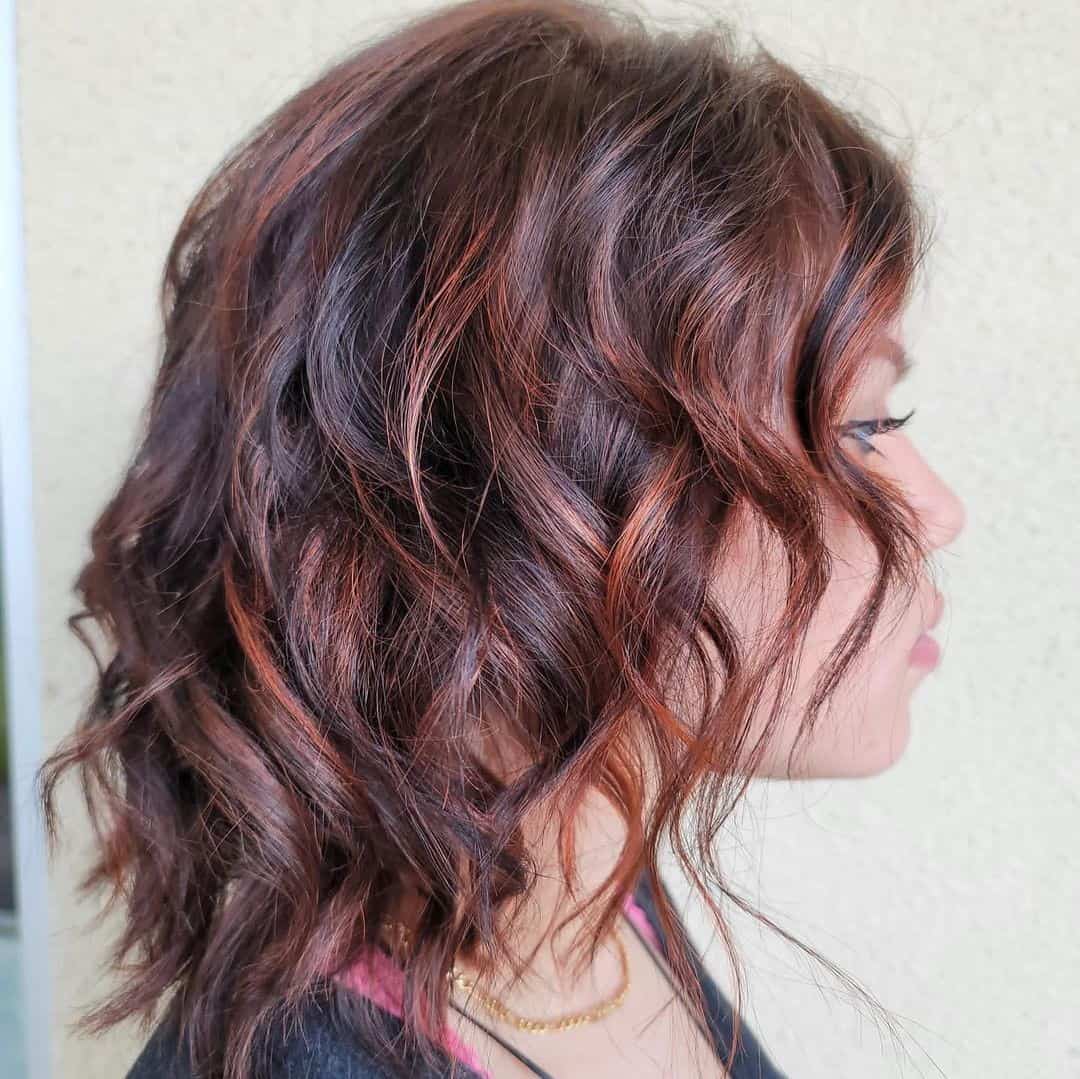 Top 30 Copper Highlights On Brown Hair (Short And Long) - Tattooed Martha