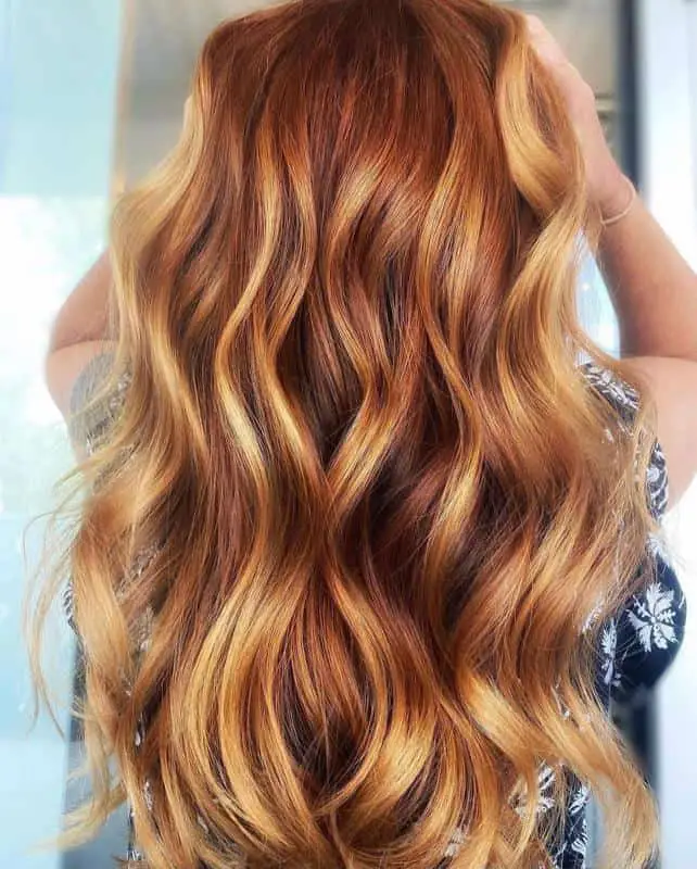 Red Highlights on Brown Hair: 40+ Most Trendy Ideas to Try Out 45 Curled Fiery Highlights