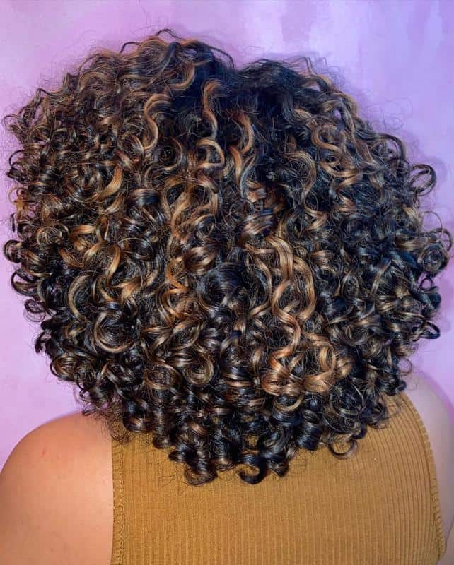 Curly Caramel Highlights 2